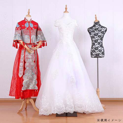 【レース模様×木製アーム】女性 ハーフボディマネキン|誉PRINTING