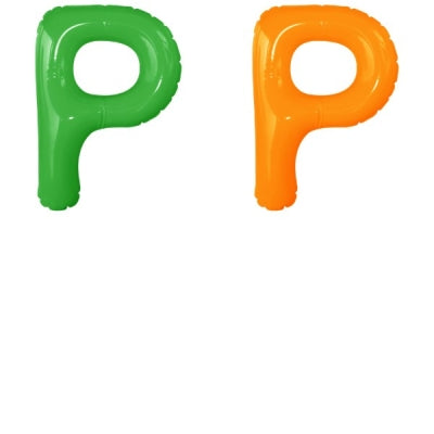 エアポップレターバルーン (ピンク,レッド,ブルー,イエロー,グリーン,オレンジ) 「P」|誉PRINTING
