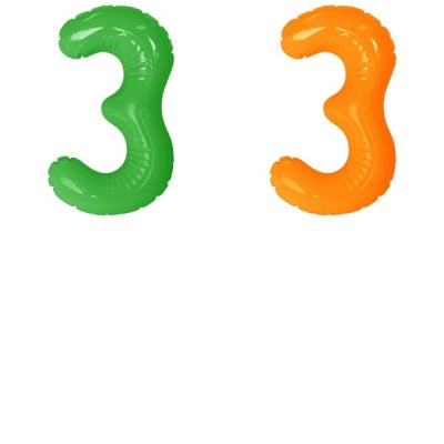 エアポップレターバルーン (ピンク,レッド,ブルー,イエロー,グリーン,オレンジ) 「3」|誉PRINTING