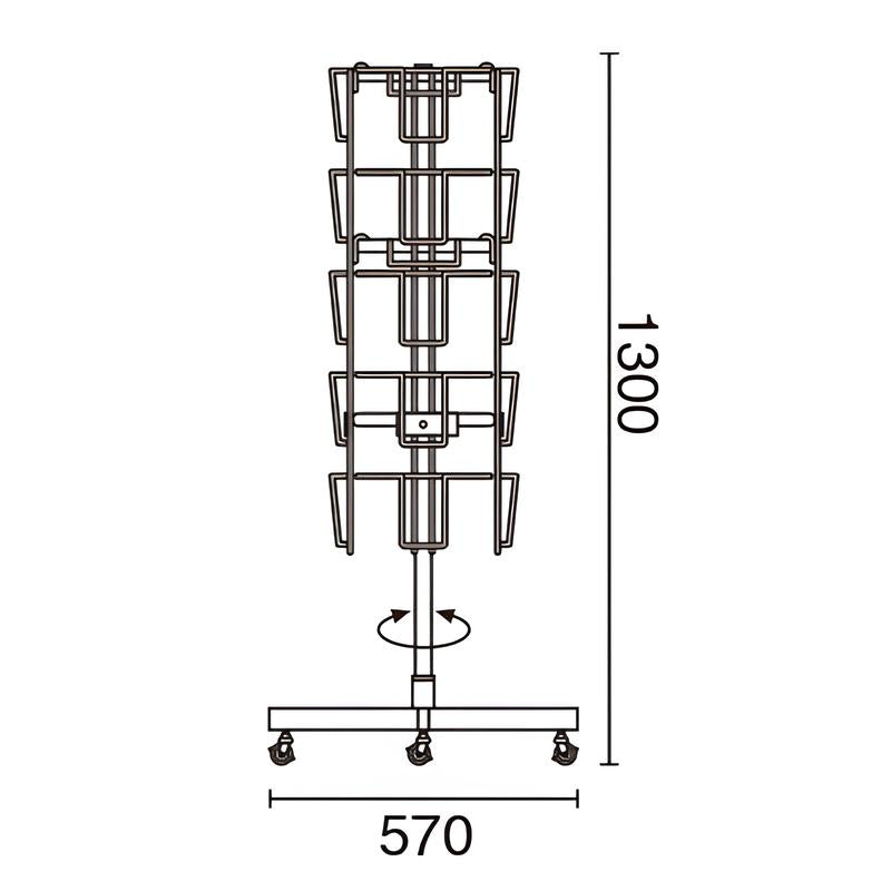 5段4面回転カタログ入れ|誉PRINTING