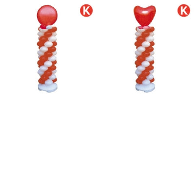 9"クラスタータワーキットK 2レッドx2ホワイトx(Bパールライトブルー,Pパールピンク,Yパールイエロー,Rパールレッド,RHレッド)|誉PRINTING