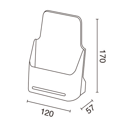 チラシホルダー LC レター A4三ツ折 (5コセット)|誉PRINTING