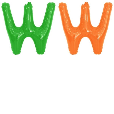 エアポップレターバルーン (ピンク,レッド,ブルー,イエロー,グリーン,オレンジ) 「W」|誉PRINTING