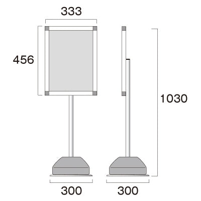 屋外ポールサインスタンド 水タンク付き|誉PRINTING