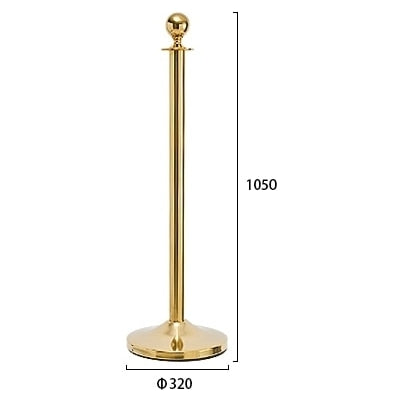 ロープパーテーションQ01Cゴールド|誉PRINTING