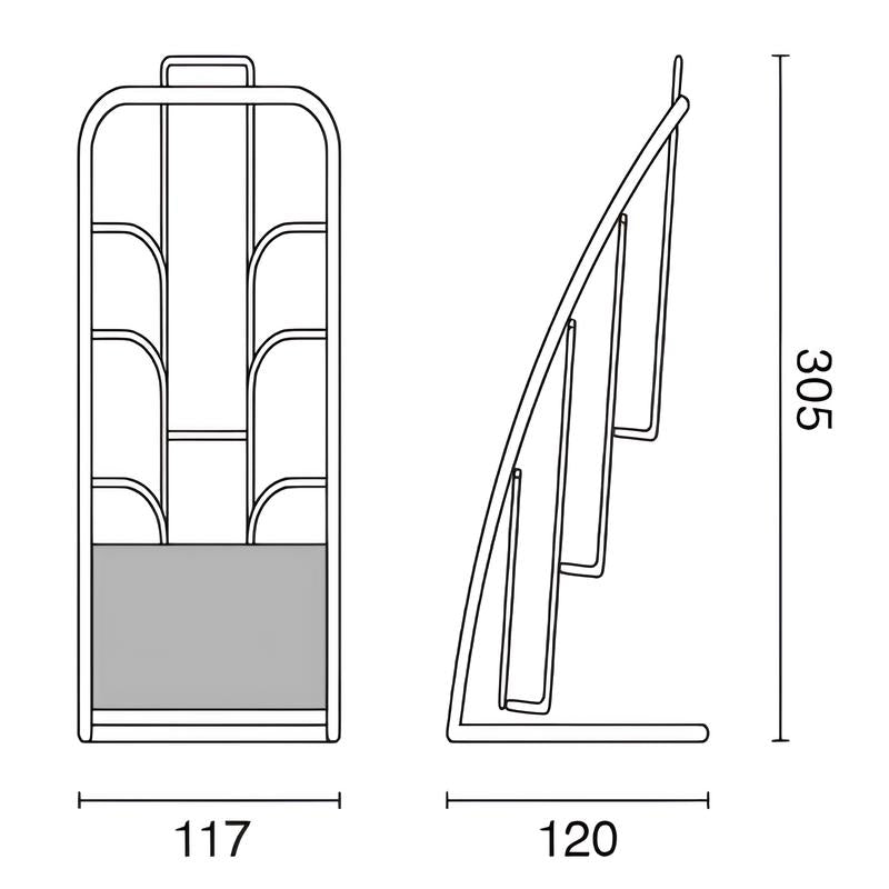 PR卓上R型ラックA4三つ折|誉PRINTING
