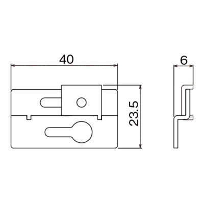 木壁用 下振れ・上がり止め金具(5コセット)|誉PRINTING