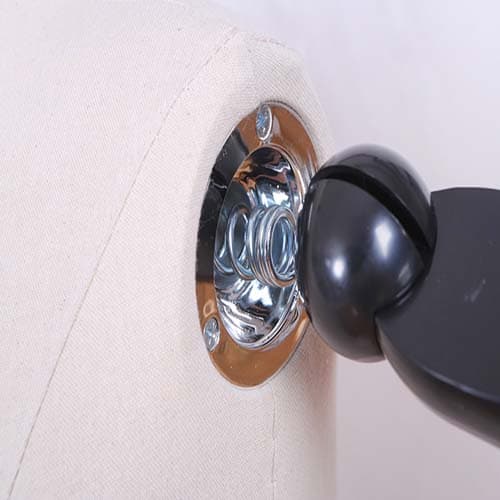 【リネン素材×木製アーム】ヘッドレス女性ハーフボディマネキン|誉PRINTING