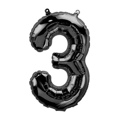 プレミアムレターバルーン (ローズゴールド,ゴールド,シルバー,マゼンタ,ブルー,ブラック)(16",34")「3」|誉PRINTING