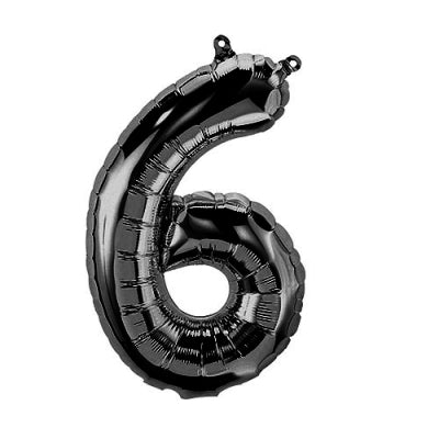 プレミアムレターバルーン (ローズゴールド,ゴールド,シルバー,マゼンタ,ブラック)(16",34")「6」|誉PRINTING