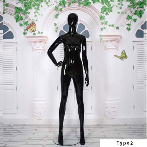 全身 女性マネキン【グロスブラック】|誉PRINTING