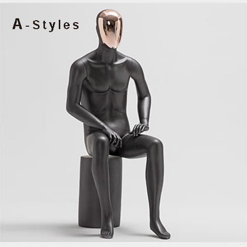 【メタルヘッド×ブラック】全身 男性マネキン|誉PRINTING