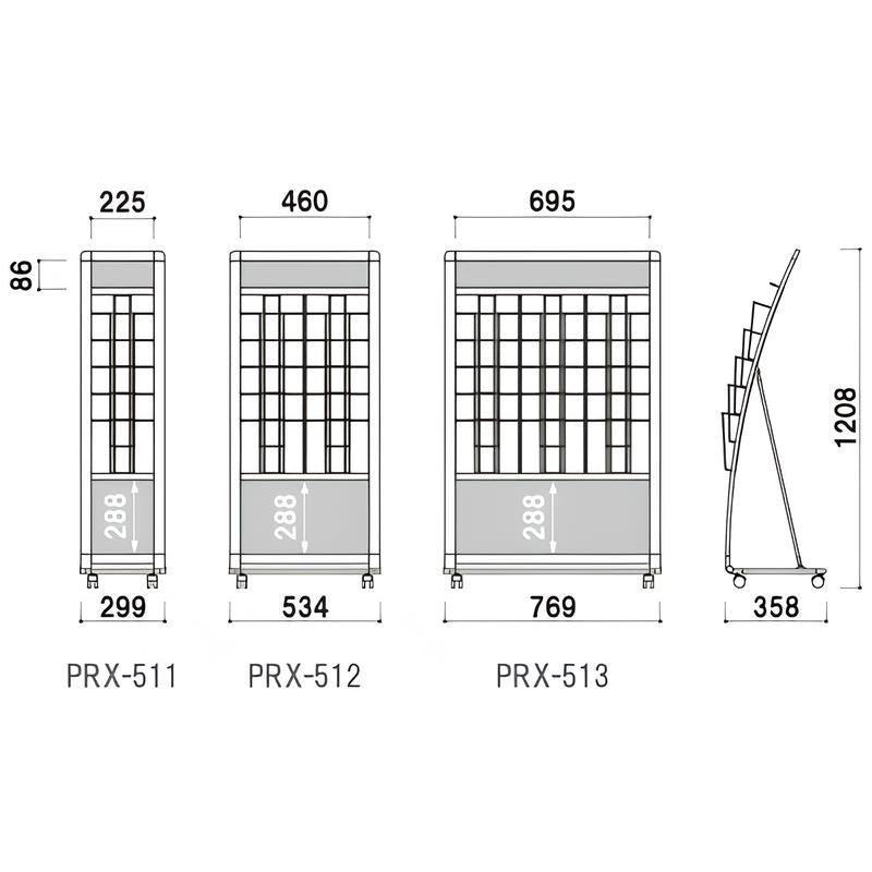 R型カタログスタンド ホワイト パネル付|誉PRINTING