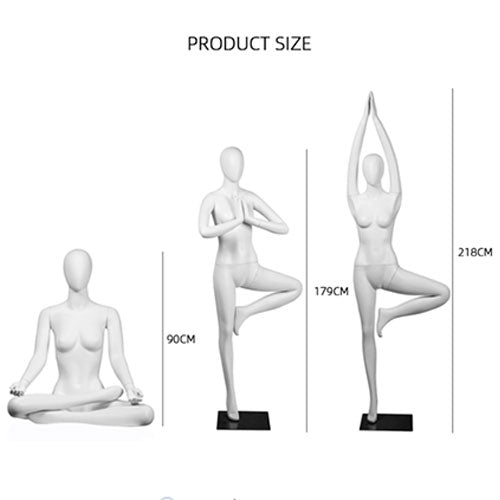 【スポーツマネキン・ヨガポーズ】全身 女性|誉PRINTING