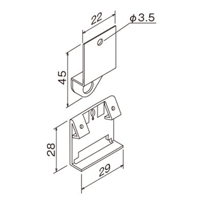 石こうボード・ベニヤ・木壁用 引掛け金具 小型商品用(5コセット)|誉PRINTING
