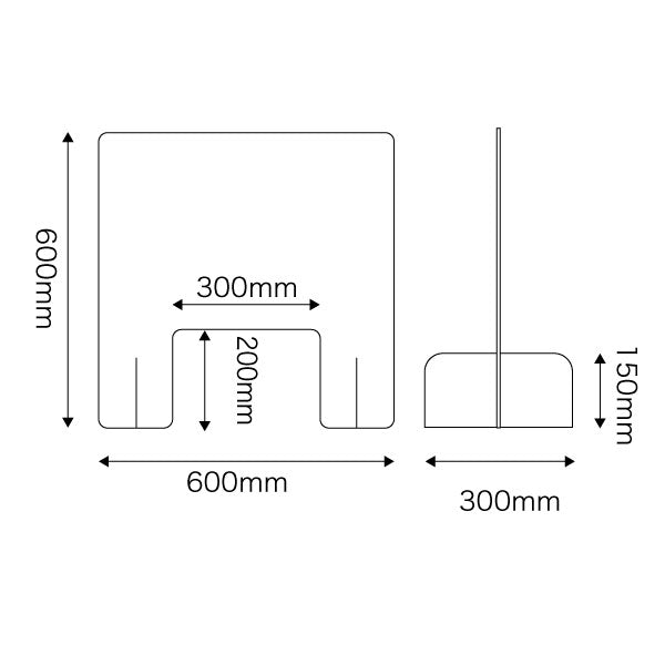 【コロナ対策】クリアパーテーション 窓付き|誉PRINTING