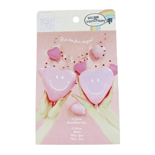 バルーンフォトプロップス 16cmスマイルハートゴム風船|誉PRINTING