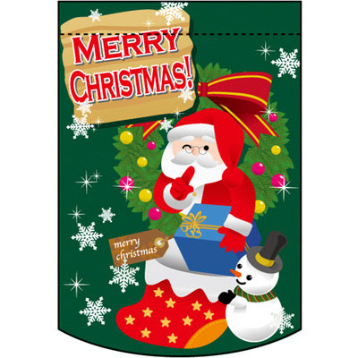 変形タペストリー&フラッグ-GNB ビッグ靴下サンタ (円カット) (3コ入)|誉PRINTING