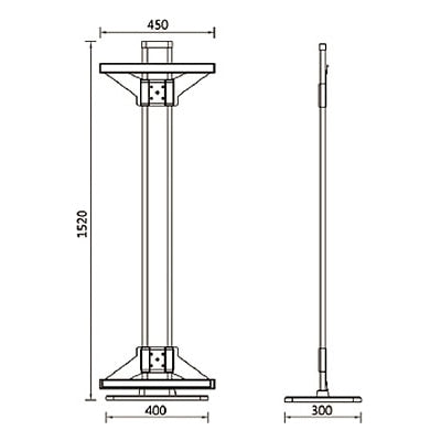 【スタンドのみ】スクエアベースパネルスタンド|誉PRINTING