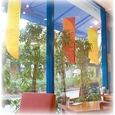 遮光両面フラッグ-GNB日替わりランチLUNCH黄|誉PRINTING