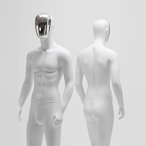 【メタルヘッド×ホワイト】全身 男性マネキン|誉PRINTING