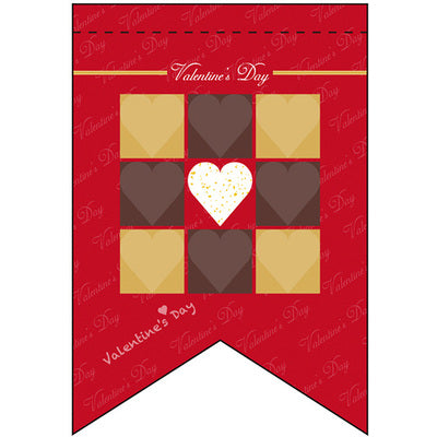 変形タペストリー&フラッグ-GNB バレンタインデー(6) (リボンカット)(3コ入)|誉PRINTING