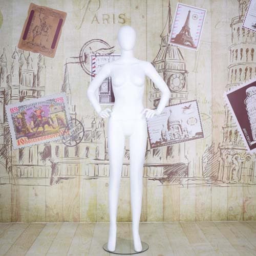 全身 女性マネキン【ホワイト】|誉PRINTING