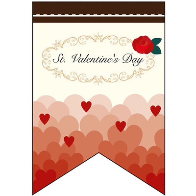 変形タペストリー&フラッグ-GNB バレンタインデー(4) (リボンカット)(3コ入)|誉PRINTING