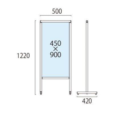 メッセージスタンド両面ホワイトボード (直立・両面スタイル)|誉PRINTING
