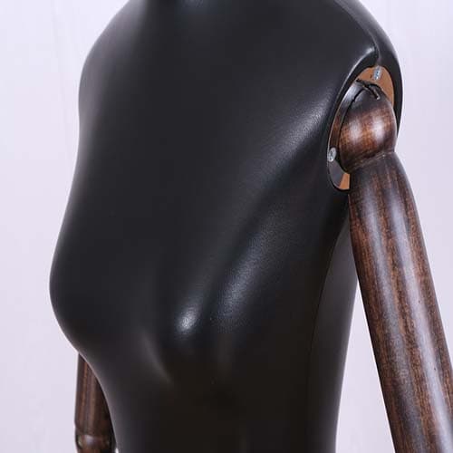 【ブラックカラー×木製アーム】女性ハーフボディマネキン|誉PRINTING