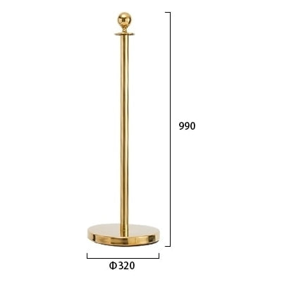 ロープパーテーションQ01Aゴールド|誉PRINTING