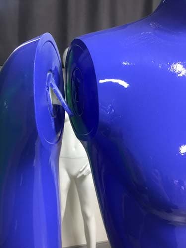 ヘッドレス 男性マネキン【グロスブルー】|誉PRINTING