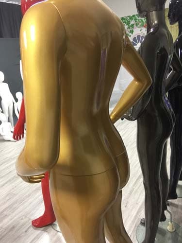 全身 女性マネキン【ゴールド】|誉PRINTING
