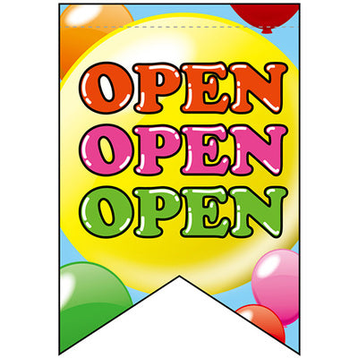 変形タペストリー&フラッグ-GNB OPEN OPEN OPEN (3コ入)|誉PRINTING