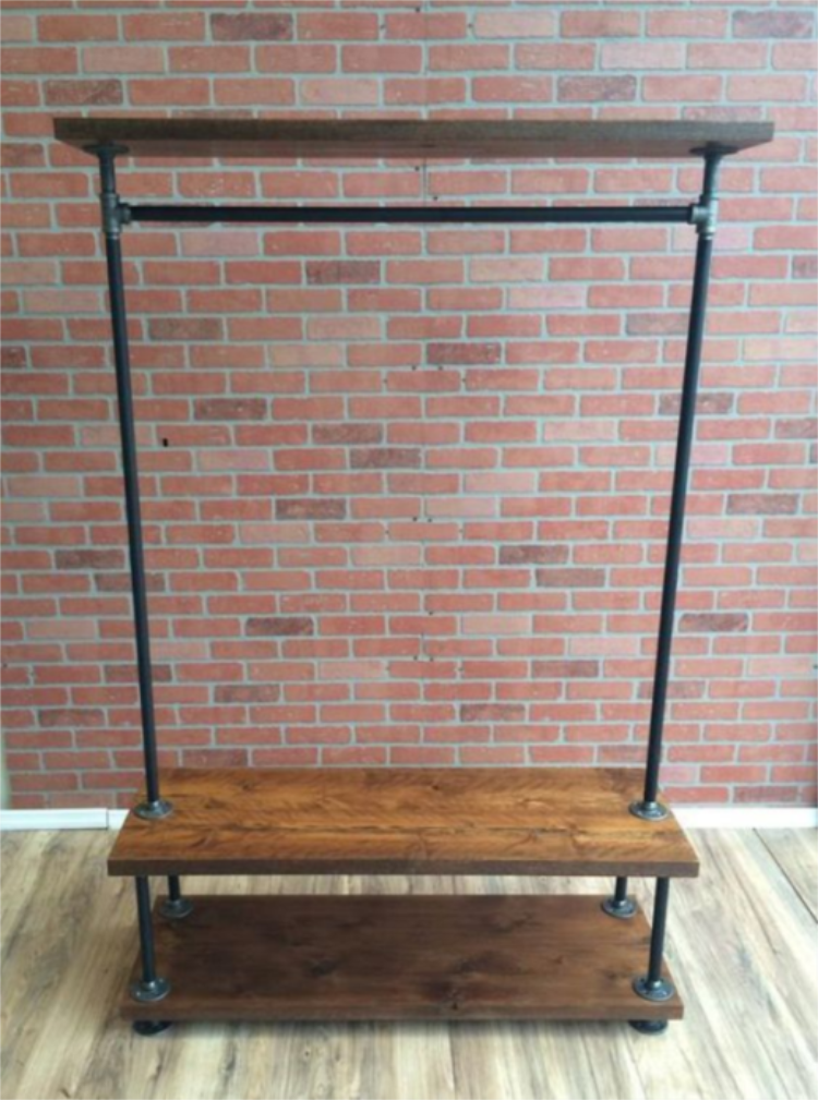 ファッションシンプル衣料品店ハンガーハンガーハンガーブラックメタル小売衣料品店ブティックディスプレイ棚|誉PRINTING