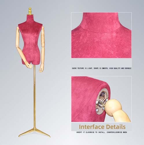 【ベルベット素材×木製アーム】ハーフボディ女性|誉PRINTING