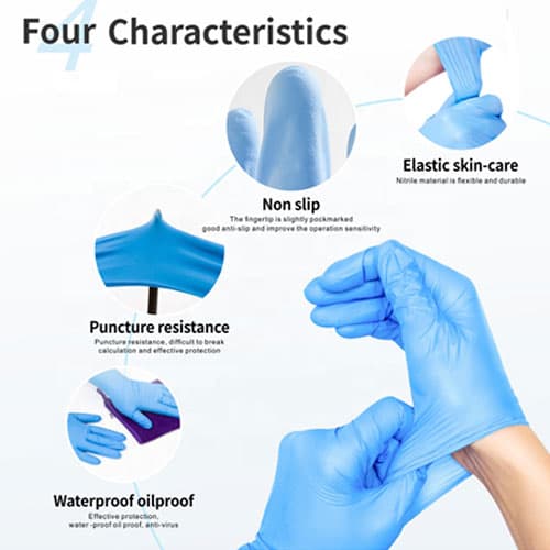 【コロナ対策】ゴム手袋 (パウダーフリー・ラテックスフリー) 100個入り|誉PRINTING