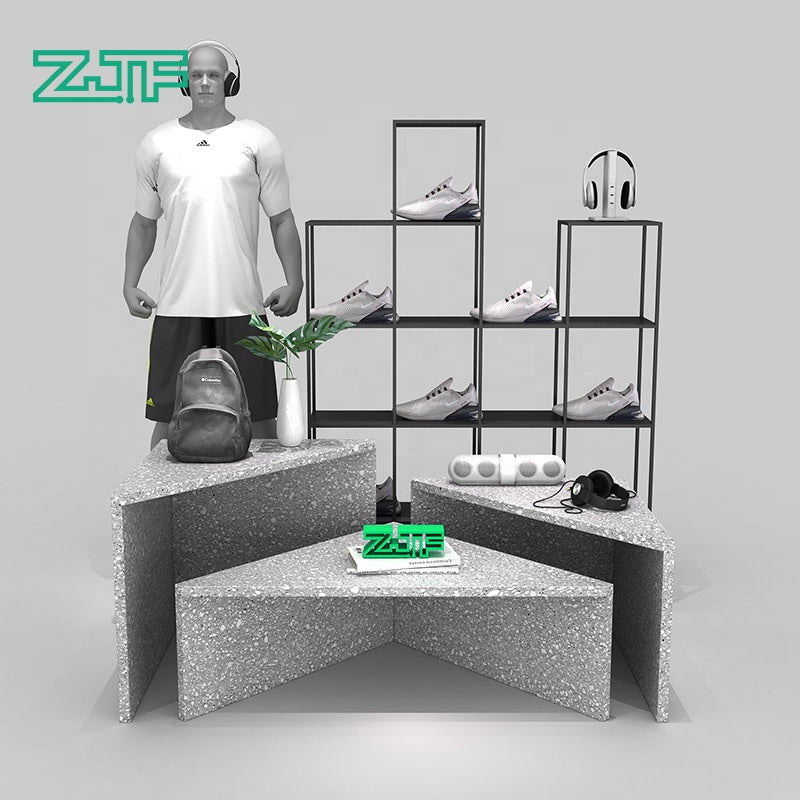 2022新しいデザインの靴バッグスタンド自立型小さな服テーブルディスプレイショッピングモール用|誉PRINTING