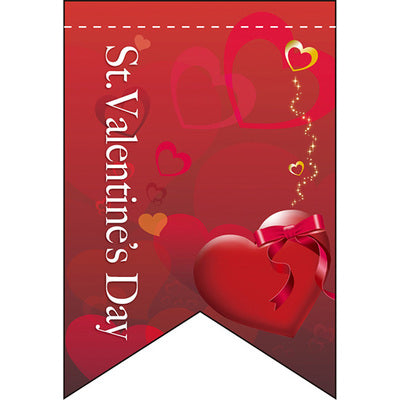 変形タペストリー&フラッグ-GNB バレンタインデー(8) (リボンカット)(3コ入)|誉PRINTING