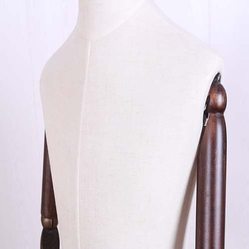 【リネン素材×木製アーム】男性ハーフボディマネキン|誉PRINTING