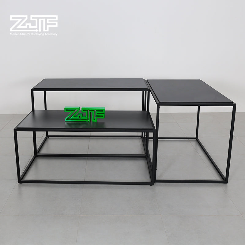 金属製の黒い靴店の付属品DIY靴ディスプレイテーブルアイアンスタンドユニット|誉PRINTING