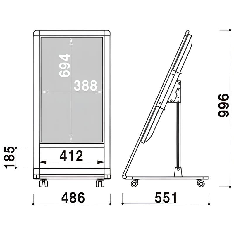 電子サイネージ用 ロータイプスタンド 32型用|誉PRINTING