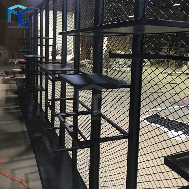 卸売モダンカスタマイズディスプレイスタンド小売金属吊り衣類ディスプレイラック、衣料品店家具ゴールド/衣類ラック|誉PRINTING