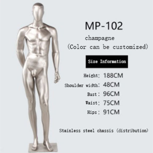 全身 シャンパンカラー 男性マネキン|誉PRINTING