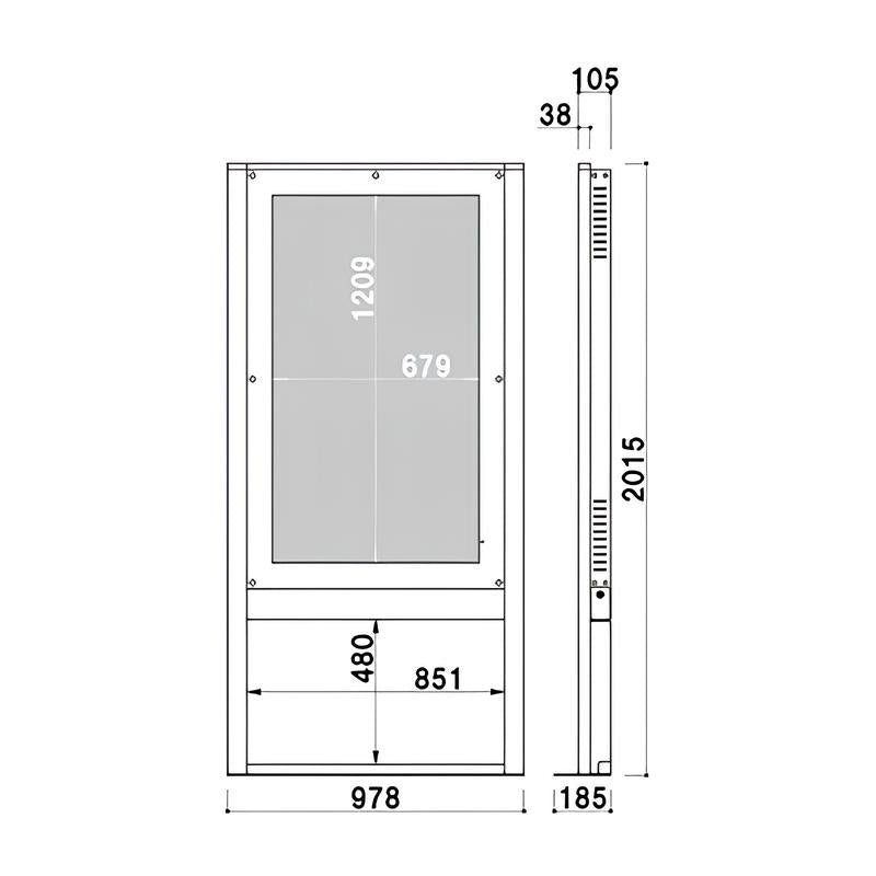 電子サイネージ用 薄型壁寄せタイプ 55型用|誉PRINTING