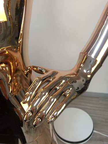 全身 女性マネキン【ゴールドクローム】|誉PRINTING