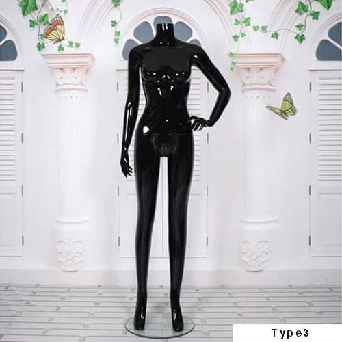 ヘッドレス 女性マネキン【グロスブラック】|誉PRINTING