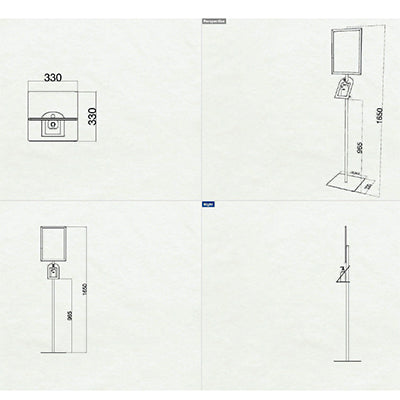 【コロナ対策】消毒液用 A3パネル付スタンド AHS-011|誉PRINTING