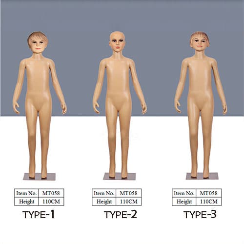 子供 全身マネキン【リアルフェイス】H1100?1300|誉PRINTING