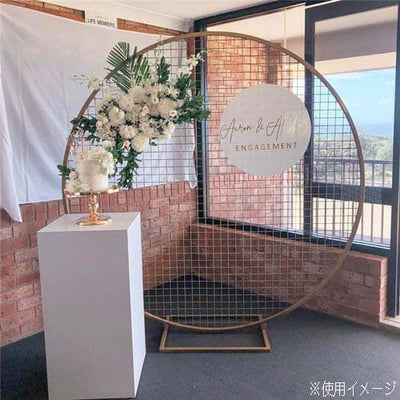 ネット什器メタル製アーチフレーム お花や風船の装飾に対応 イベント向け